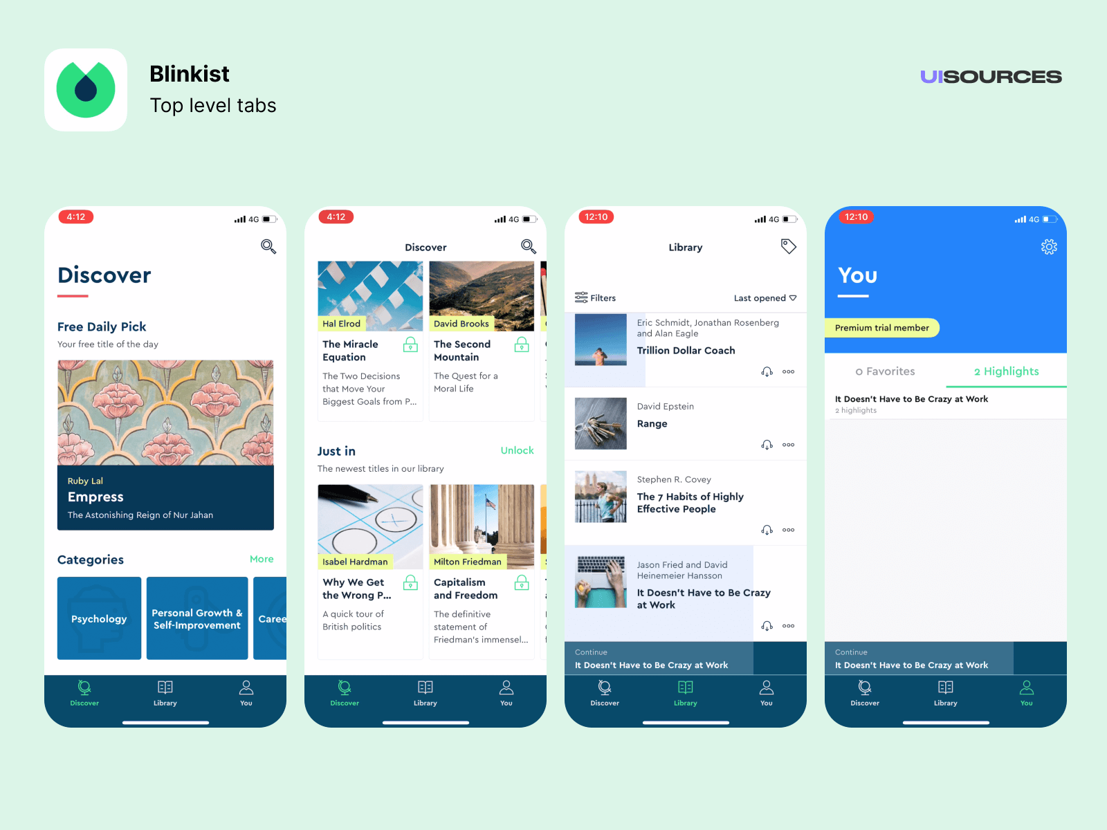 Blinkist Payments & Checkout Screenshots UI Sources